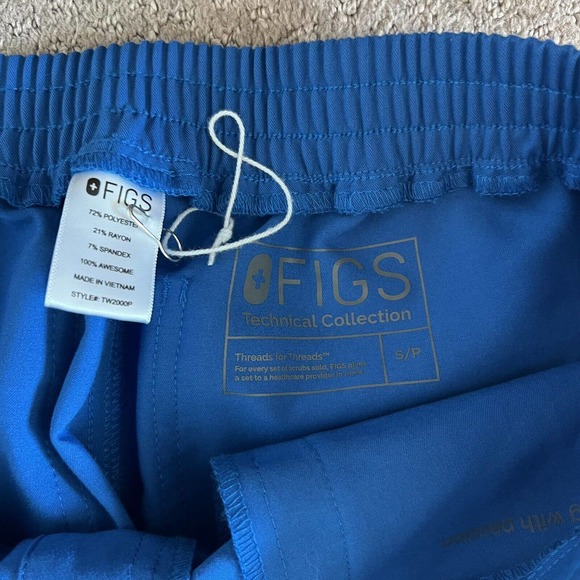 Figs Sz Small Yola Skinny Scrub Pants Blue Technical Collection Womens - Picture 3 of 7